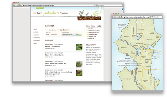 UrbanGardenshare Website Detail