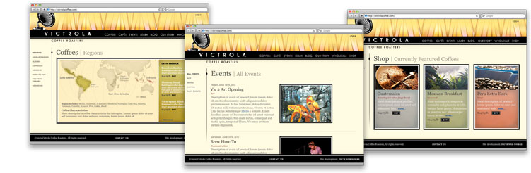 Victrola Coffee Website Detail